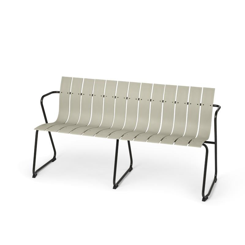 Mater Ocean Bench, Sand Recycled Materials With Gunmetal Frame by Jørgen & Nanna Ditzel
