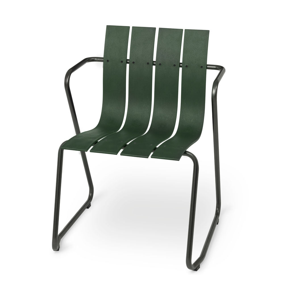 Mater Ocean Chair, Green Recycled Materials With Gunmetal Frame by Jørgen & Nanna Ditzel