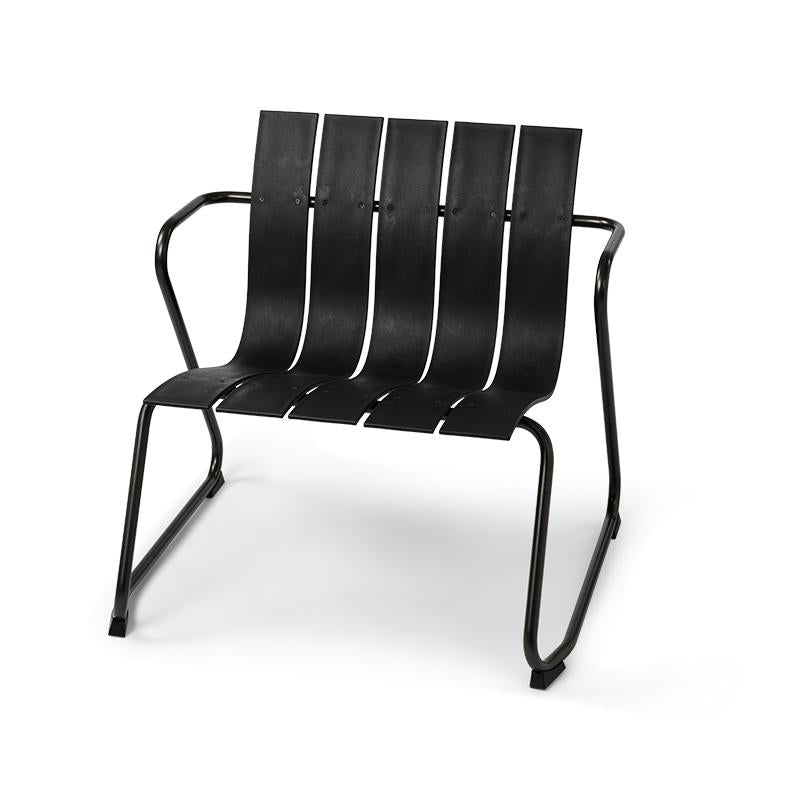 Mater Ocean Lounge Chair, Black Recycled Materials With Gunmetal Frame by Jørgen & Nanna Ditzel