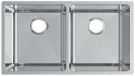 Metroplace Dual Bowl 50-50 31" Stainless Steel Kirchen Sink by Chemcore Industries