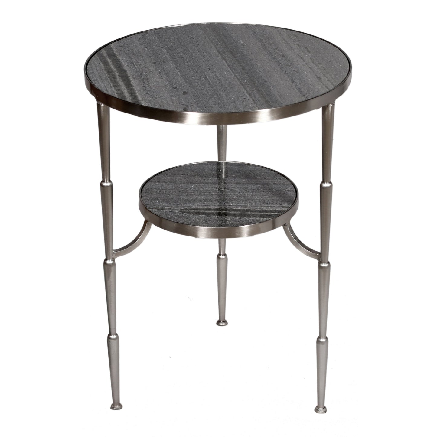 Meva Dharma 16" Satin Nickel Side Table