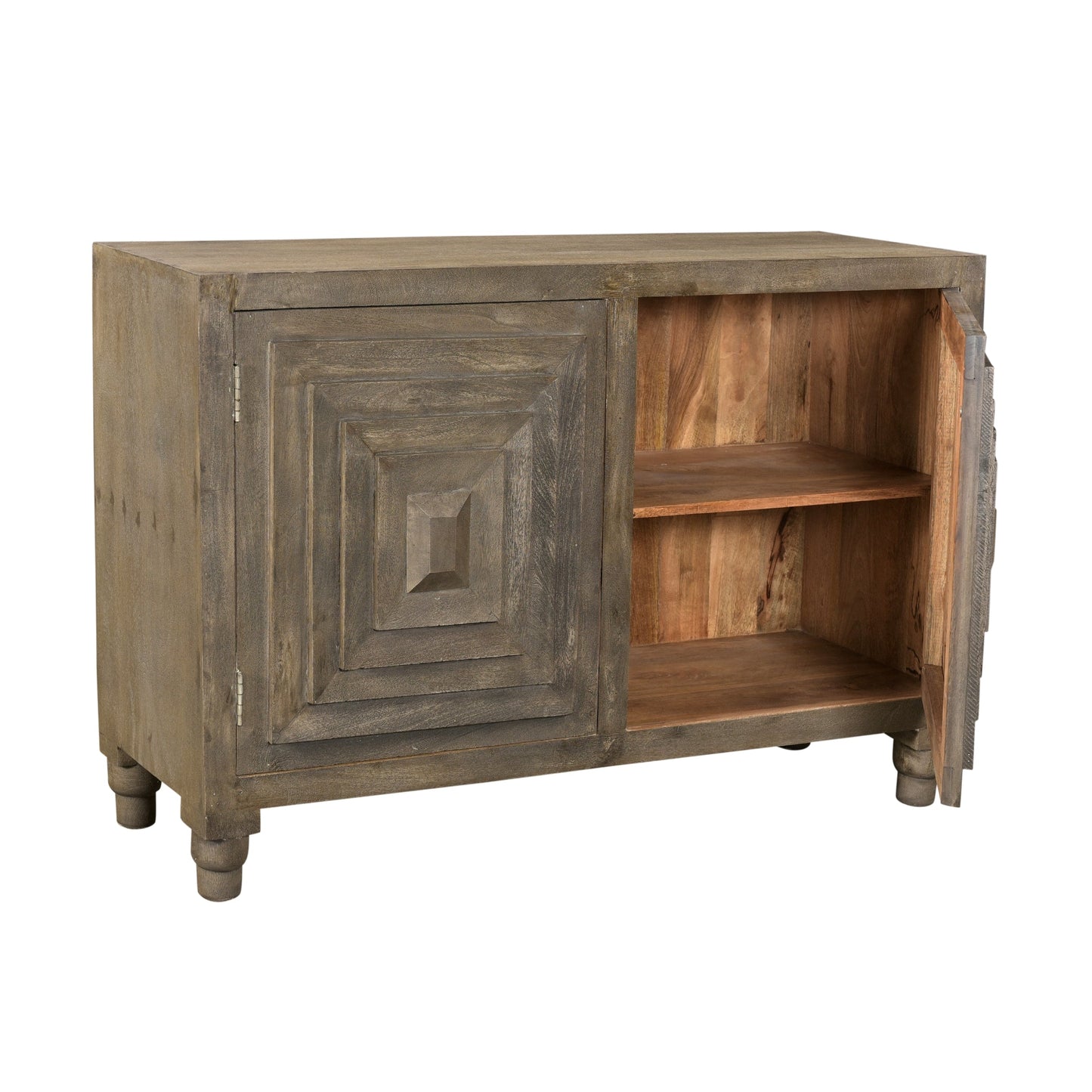 Meva Gamble 54" 2-Door Solid Mango Wood Sideboard