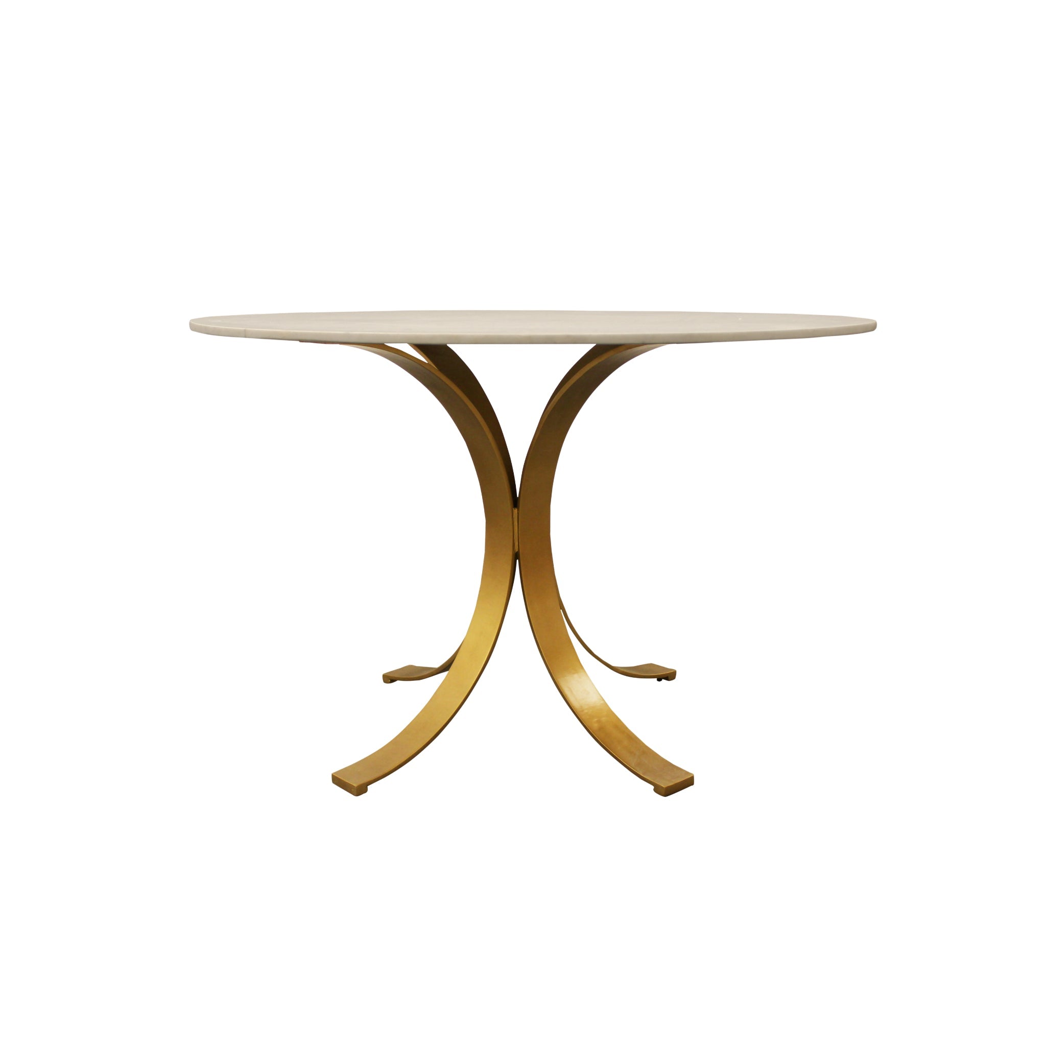 Meva Haskell 48" Ivory Round Dining Table Kitchen Oasis