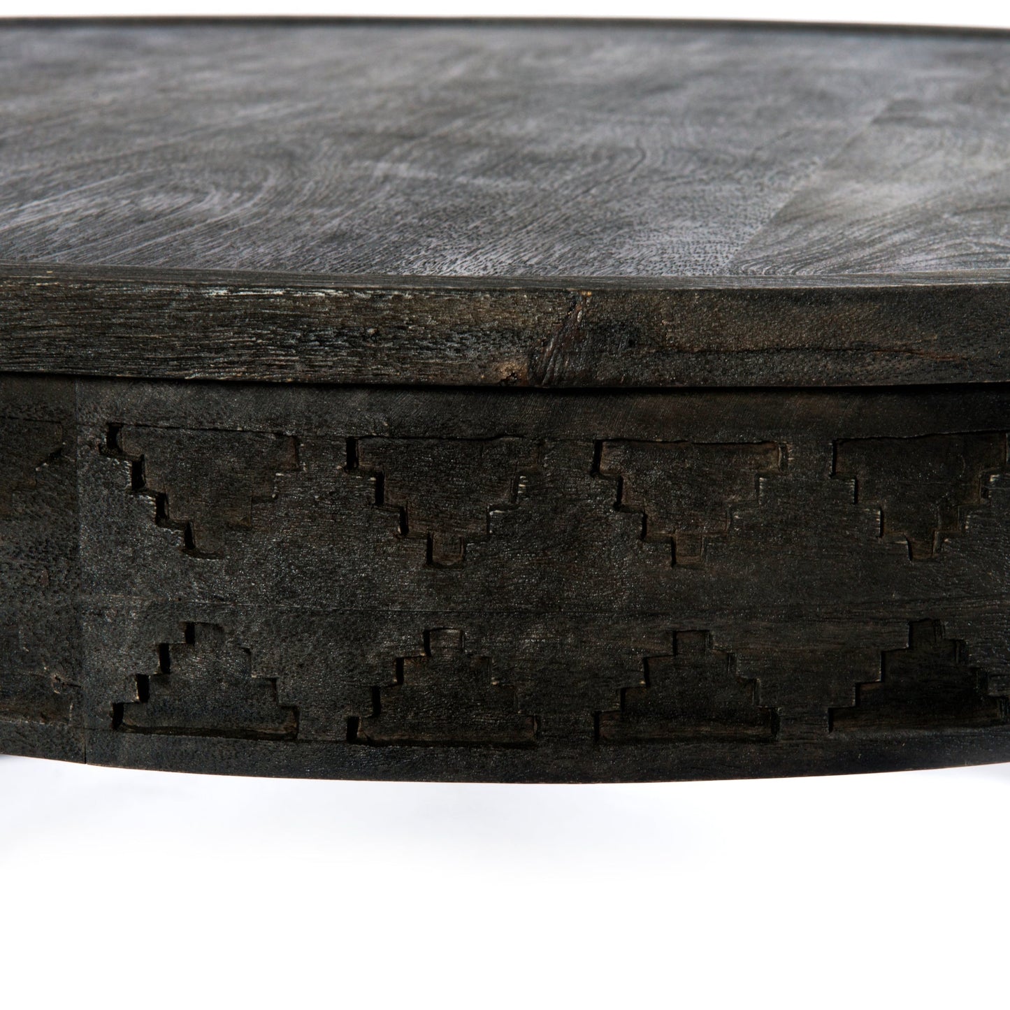 Meva Jamboree 42" Dark Gray Solid Recycled Mango Wood Cocktail Table