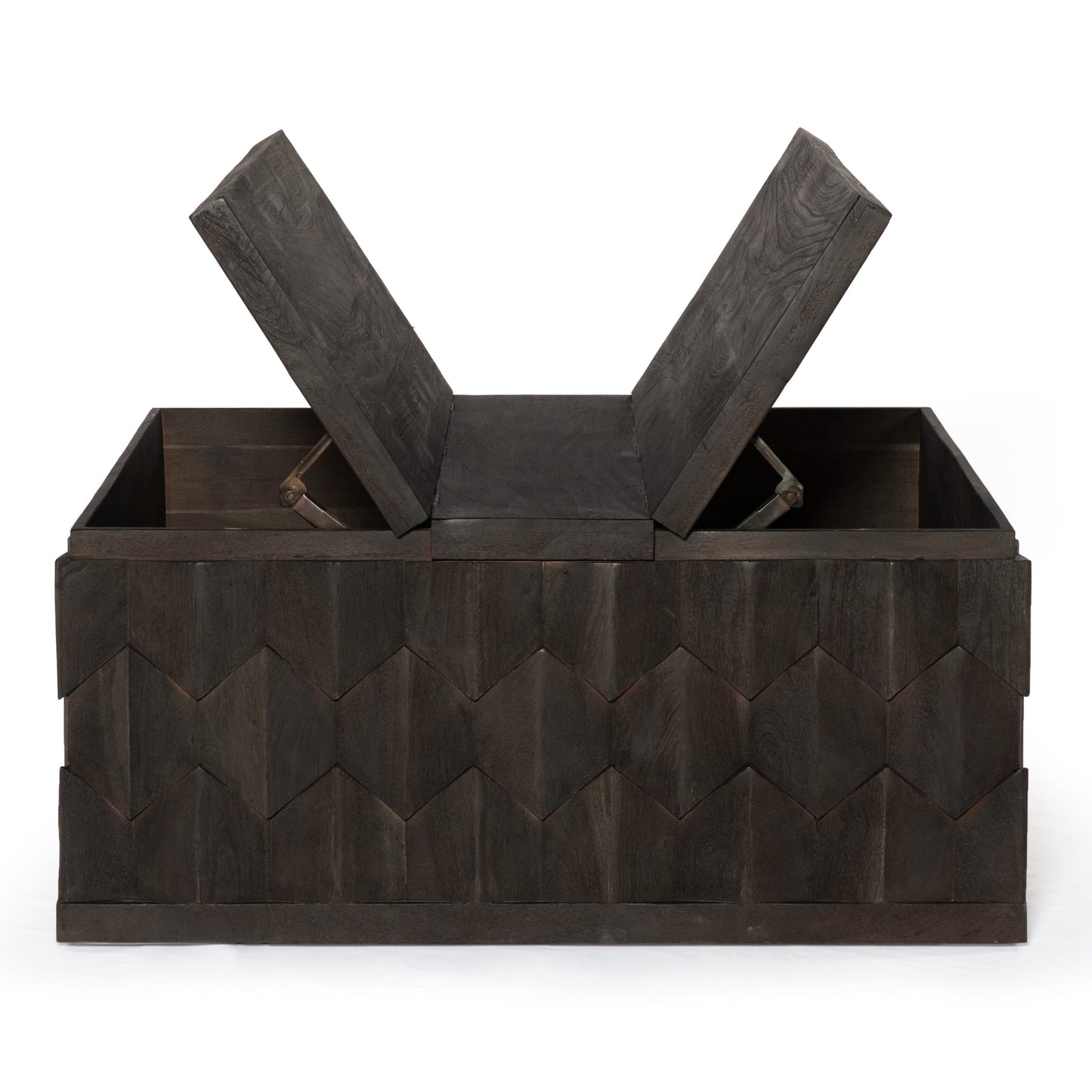 Meva Onyx 40" Dark Brown Mango Wood Cocktail Table