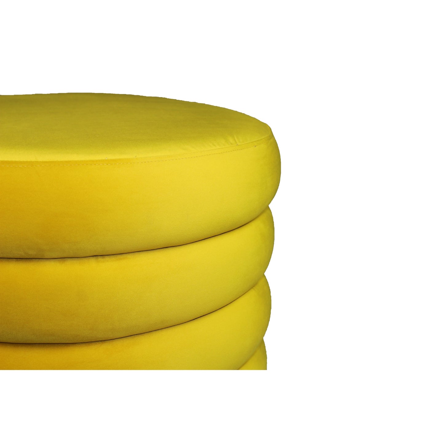 Meva Thor 21" Daffodil Yellow Round Ottoman