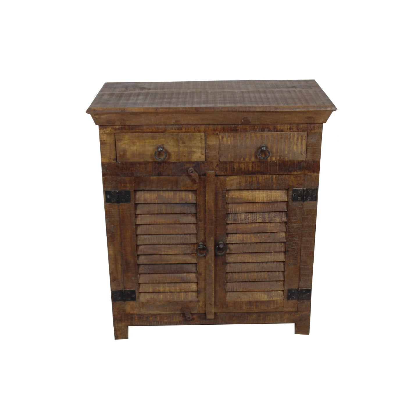 Meva Troy 32" 2-Drawer 2-Door Solid Mango Wood Cabinet