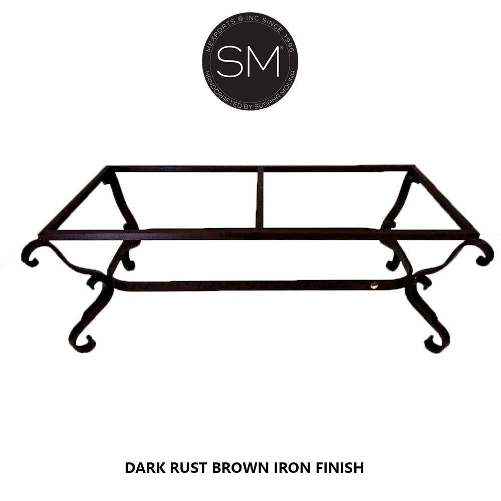 Mexports by Susana Molina 1239AAC 60" Natural Hammered Copper Top Rectangular Coffee Table