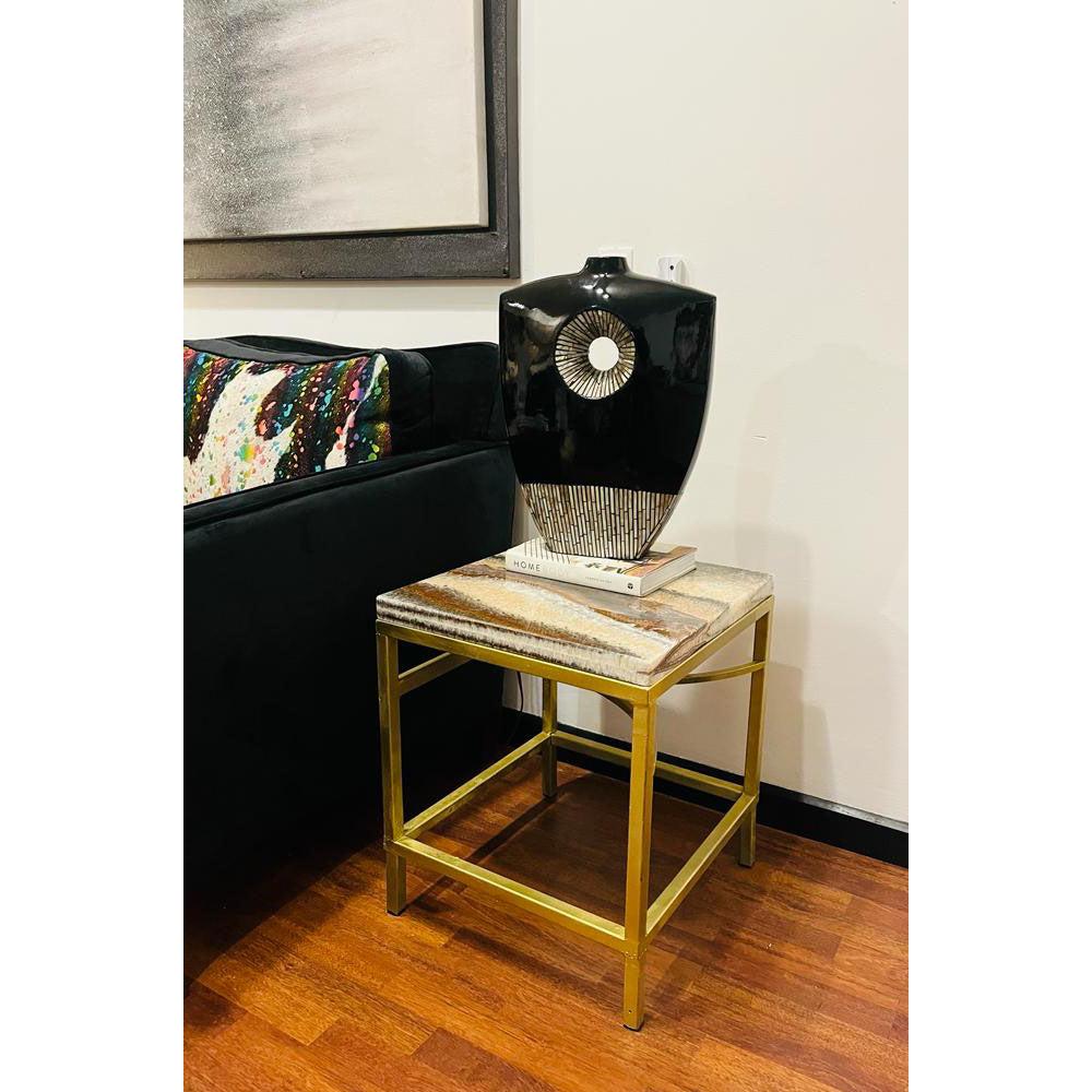 Mexports by Susana Molina 1259BBO 24" Onix Top Square Side Table