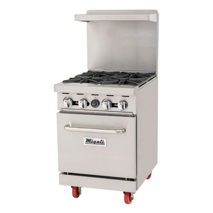 Migali C-RO4-NG Natural Gas 4 Burner Ranges With1 Oven