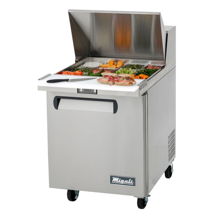 Migali C-SP27-12BT-HC Single Door 27" Big Top Sandwich Preps Refrigerator With Rear Mount Compressor