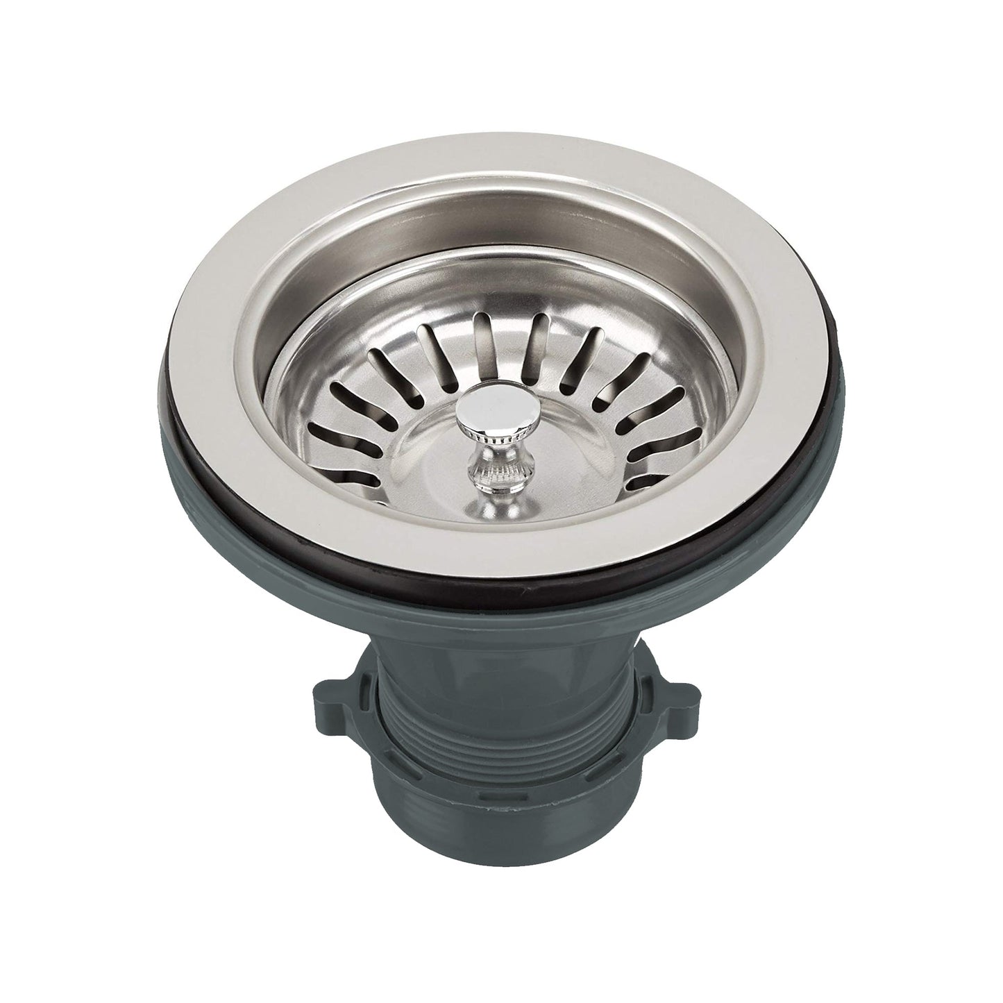 Nantucket Sinks Premium Kitchen " Brushed Satin Stainless Steel Basket Strainer Kitchen Drain
