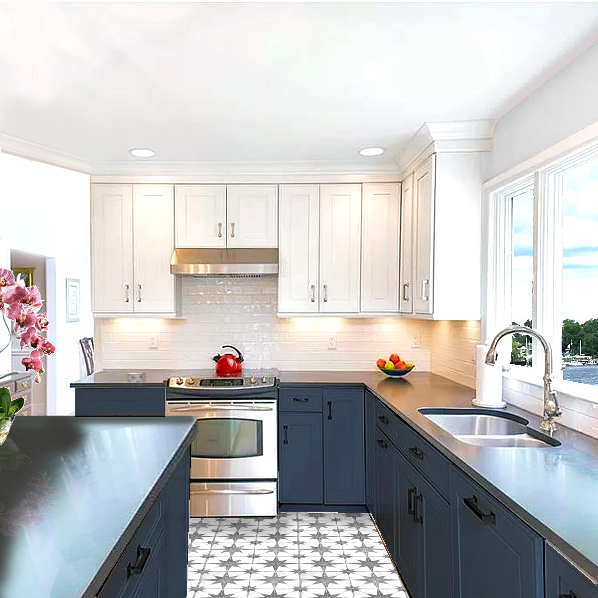 Nantucket Sinks Sconset Collection 32" Irregular Undermount Brushed Satin 304 Stainless Steel 70/30 Double Bowl 16-Gauge Kitchen Sink