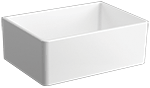 Nova Europa Reversible Apron Single 27" White Fireclay Kirchen Sink w/Center Drain by Chemcore Industries