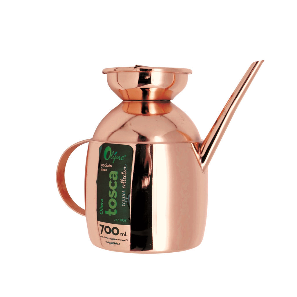 Olipac 700ML Stainless Steel Tosca Oil Cruet With Copper Finish