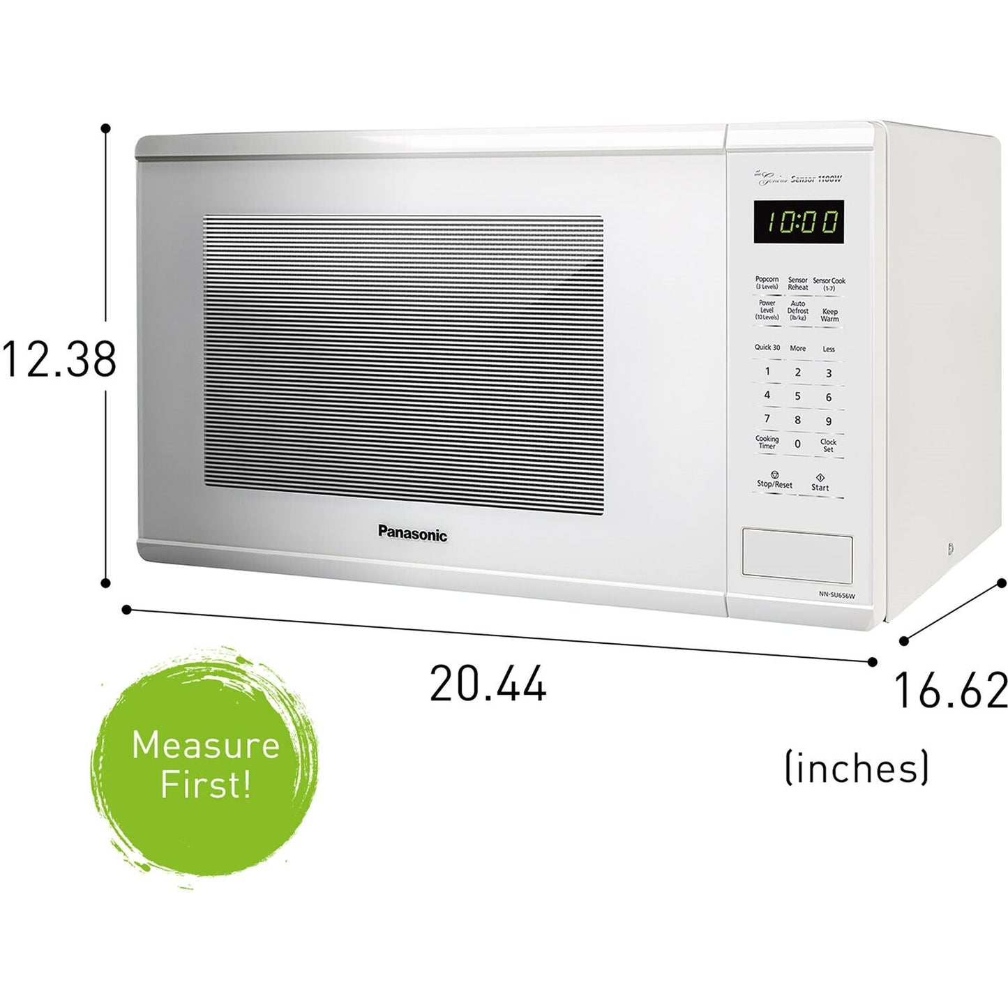 Panasonic 1.3 Cu. Ft. 1100W White Non-Inverter Microwave Oven
