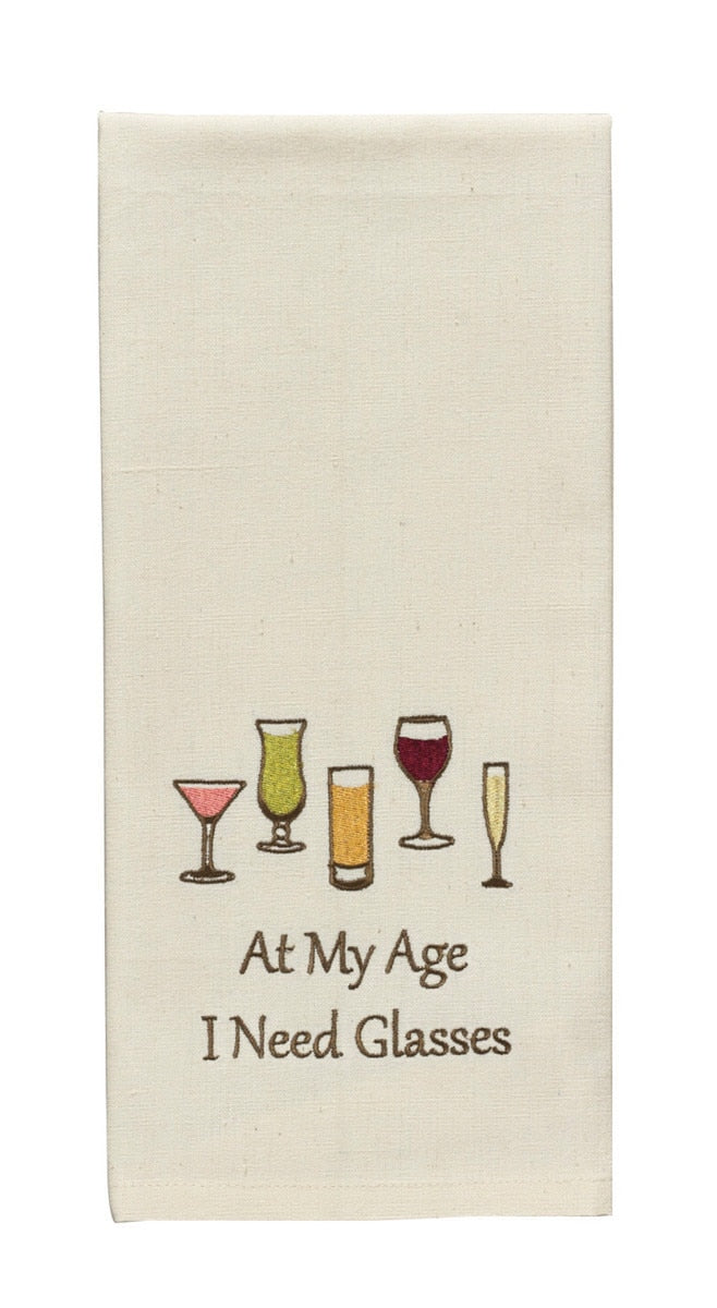 Park Designs At My Age I Need Glasses Dishtowel - Set of 2