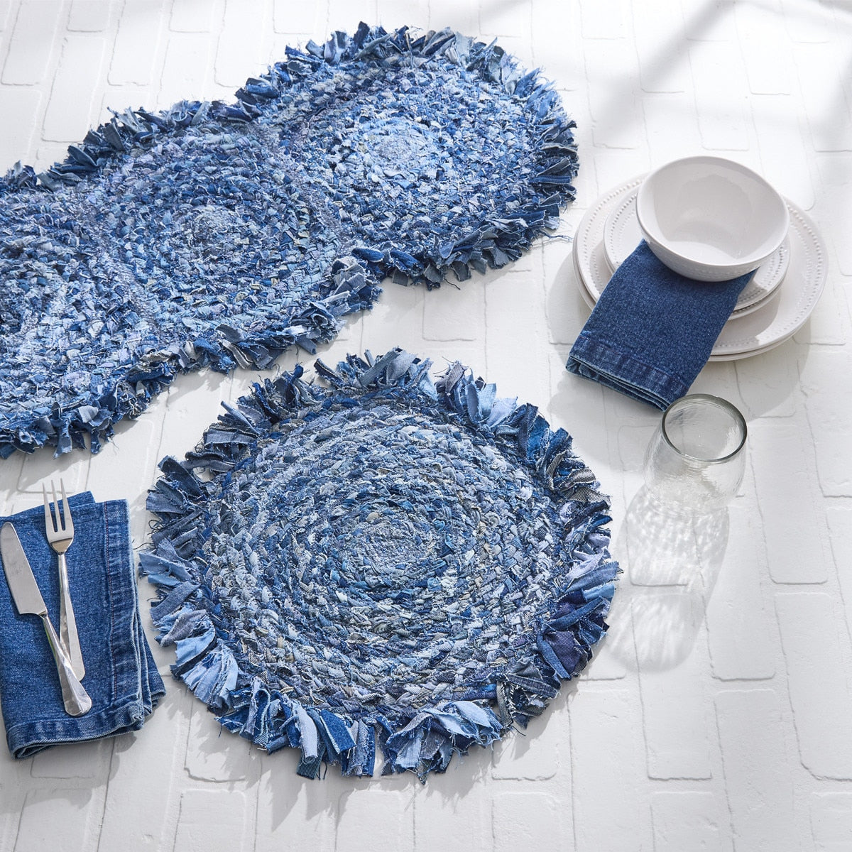 Park Designs Braided Denim Placemat - Set of 12