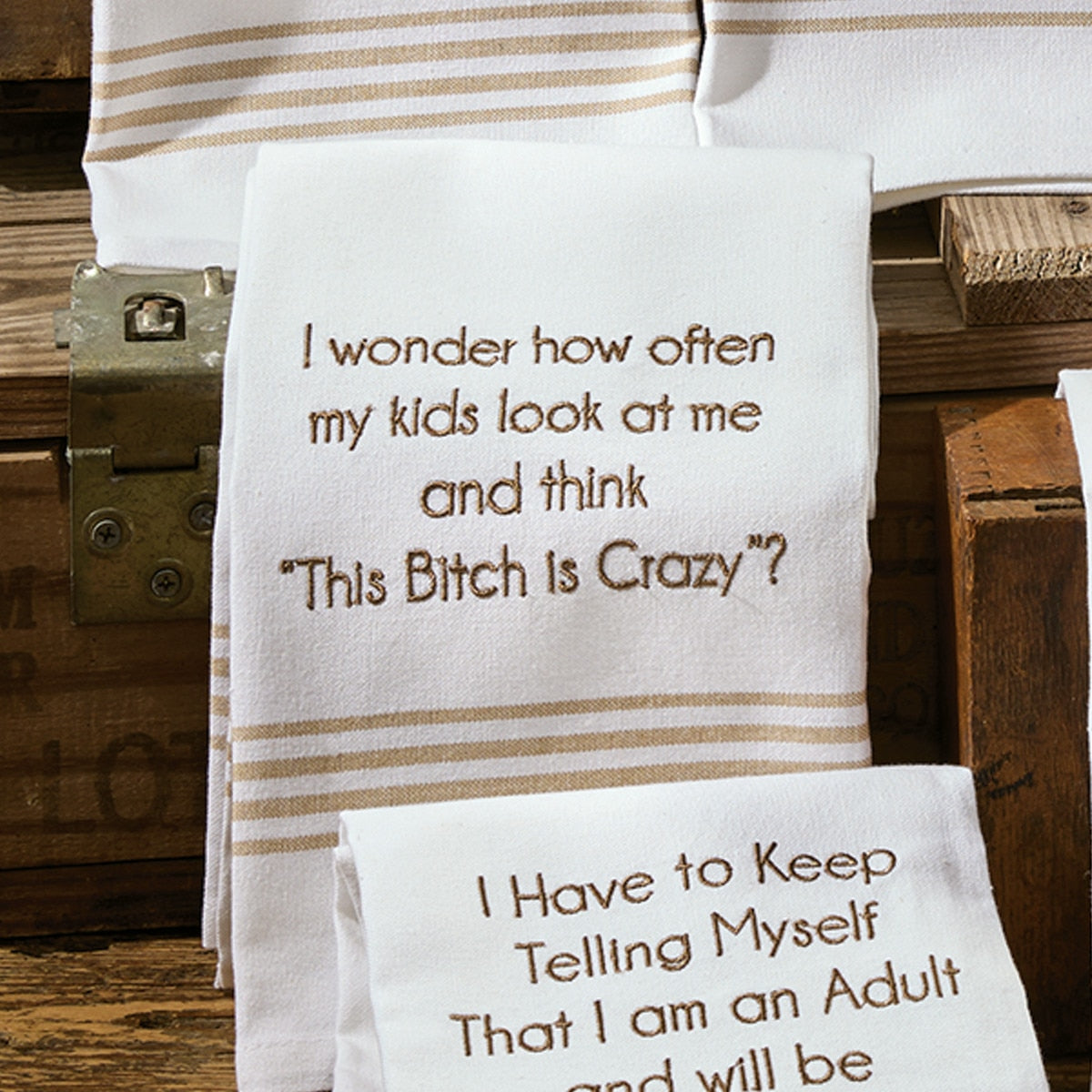 Park Designs Crazy Dishtowel - Set of 6