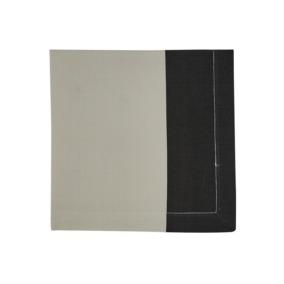 Park Designs Ebony & Ivory Color Block Napkin - Set of 12