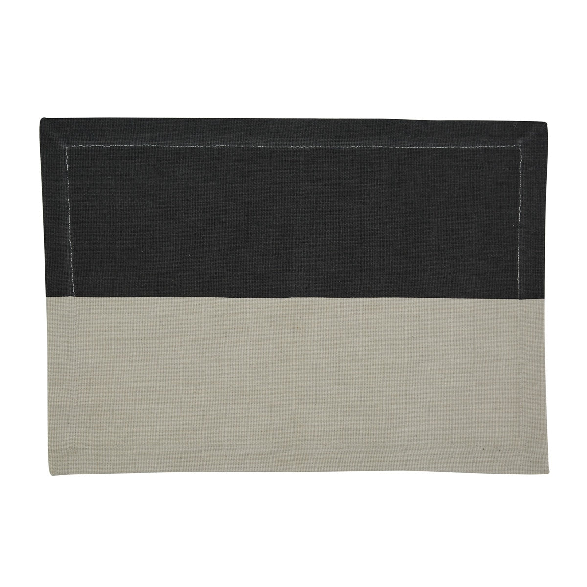 Park Designs Ebony & Ivory Color Block Placemat - Set of 12