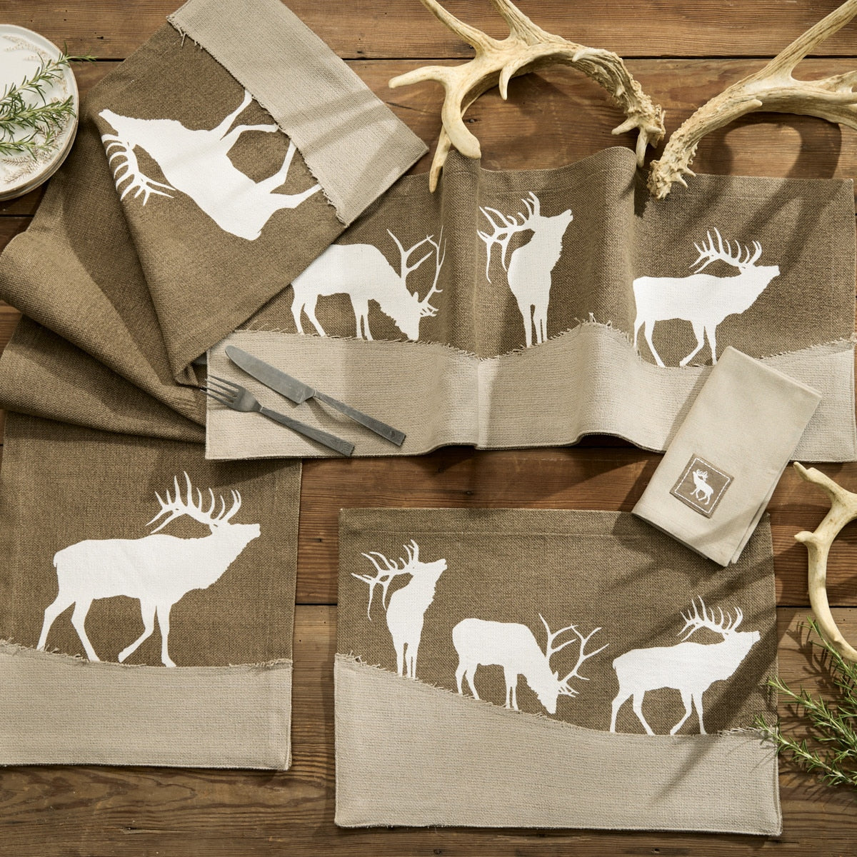 Park Designs Elk Lodge Applique Placemat - Set of 12