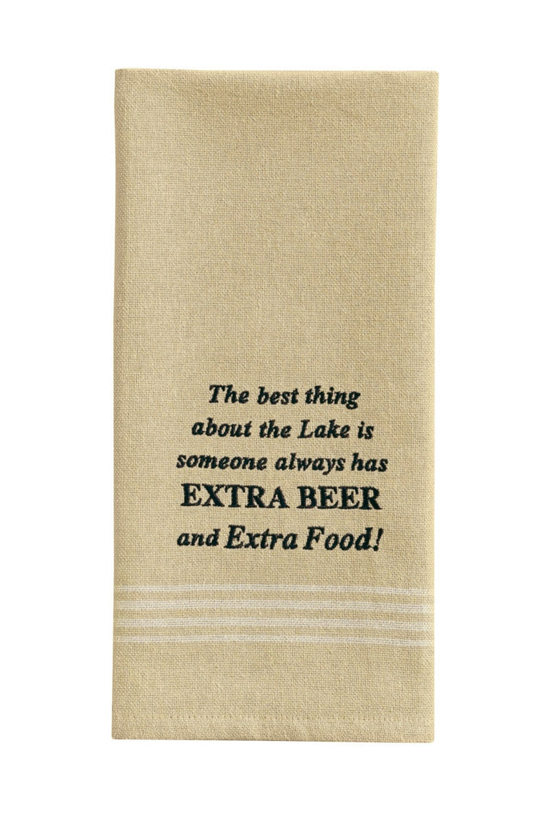 Park Designs Extra Beer Embroidered Dishtowel - Set of 2