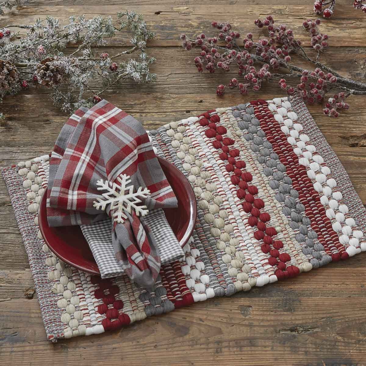 Park Designs Farmhouse Holiday Chindi Placemat - Set of 4