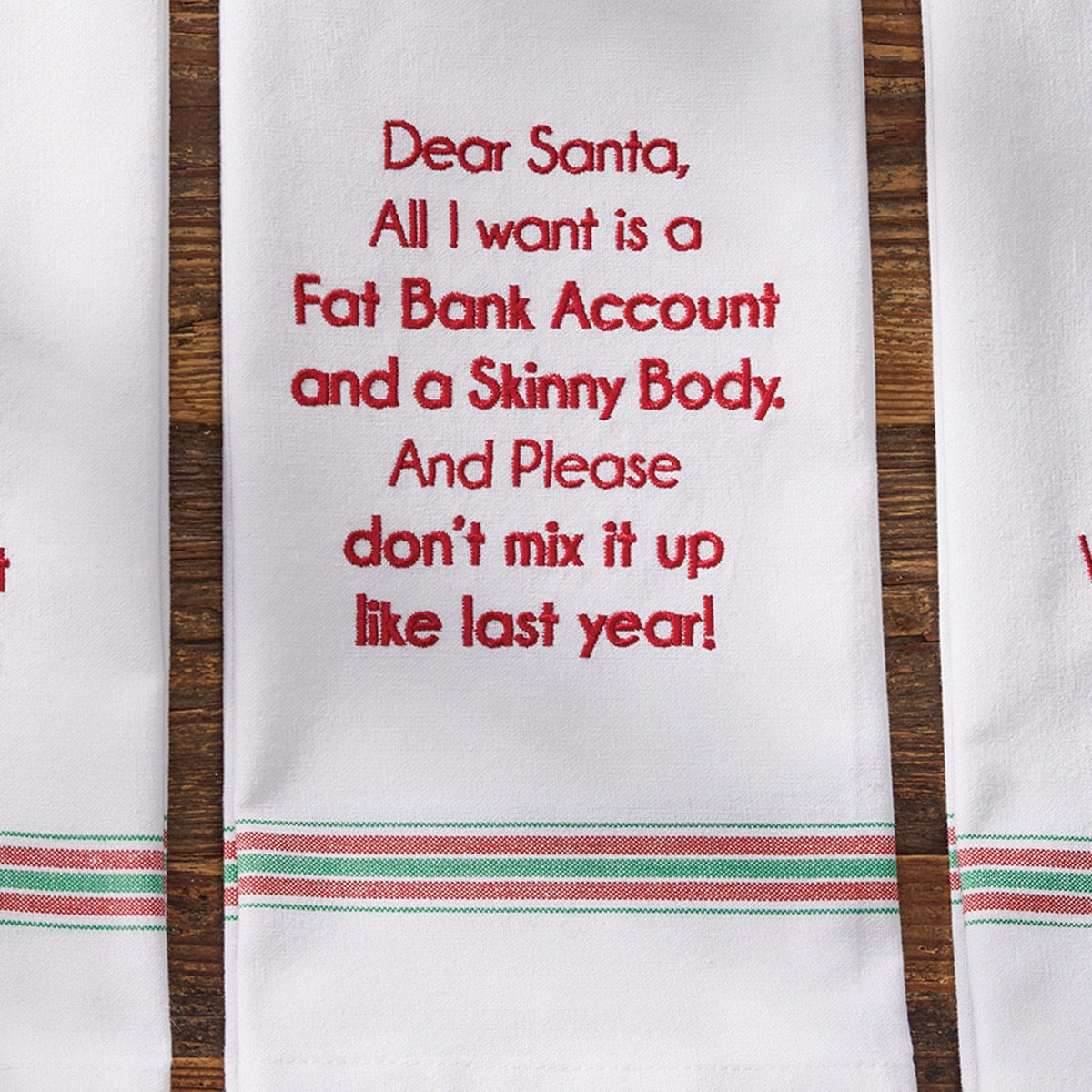 Park Designs Fat Bank Account Skinny Body Dishtowel - Set of 6