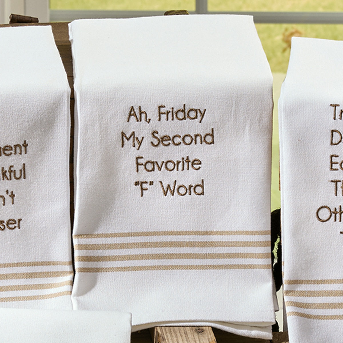 Park Designs Friday Dishtowel - Set of 6