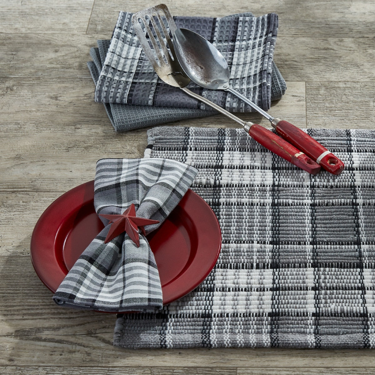 Park Designs Grey Area Chindi Placemat - Set of 12