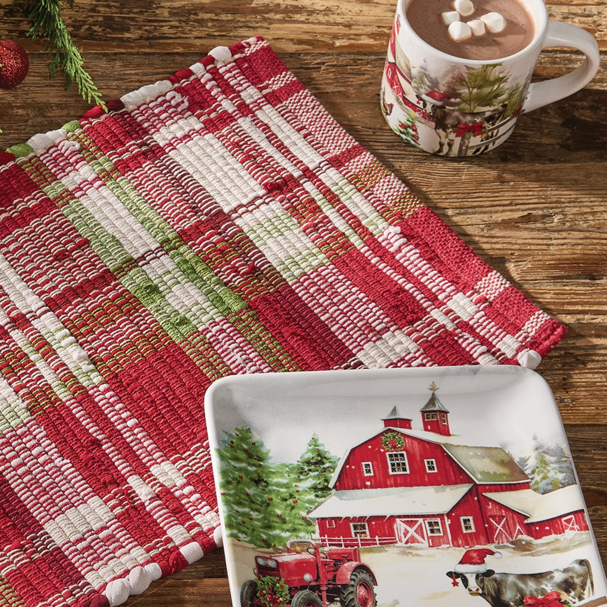 Park Designs Happy Holidays Chindi Placemat - Set of 12