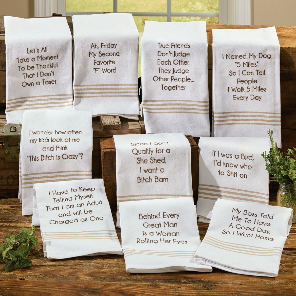Park Designs Have A Good Day Dishtowel - Set of 6