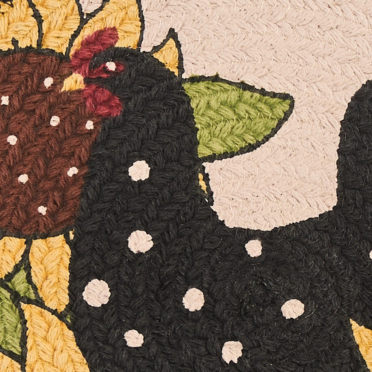 Park Designs Henny Penny Printed Braided Placemat 15" Dia - Set of 12