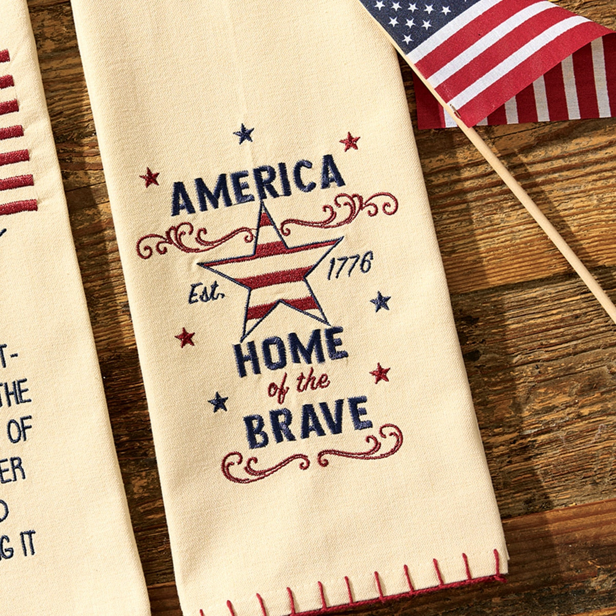 Park Designs Home Of The Brave Decorative Dishtowel - Set of 6