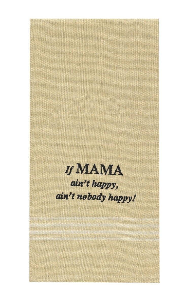 Park Designs If Mama Ain't Happy Embroidered Dishtowel - Set of 2
