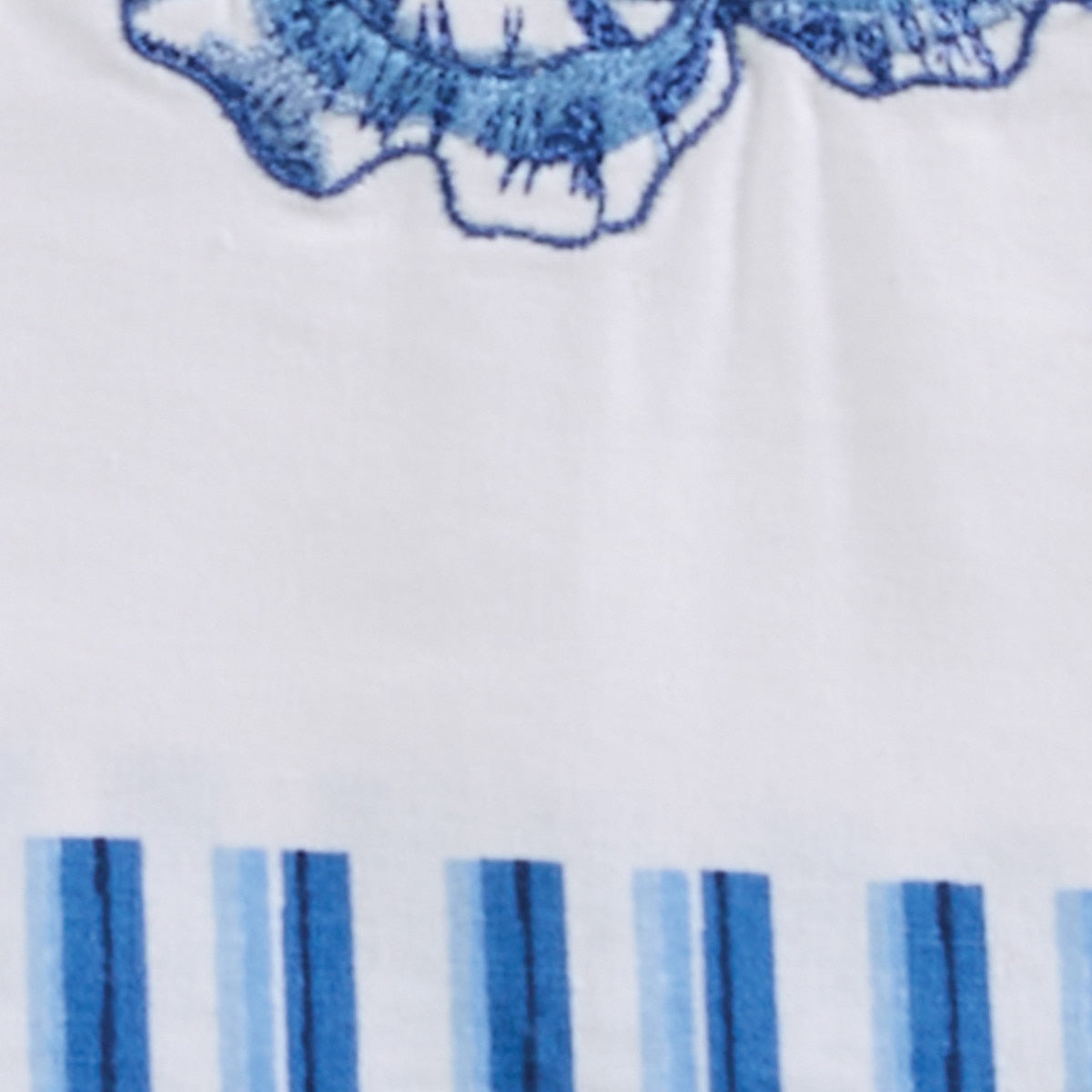 Park Designs Patricia Heaton Home Flower Embroidered Dishtowel Blue - Set of 6