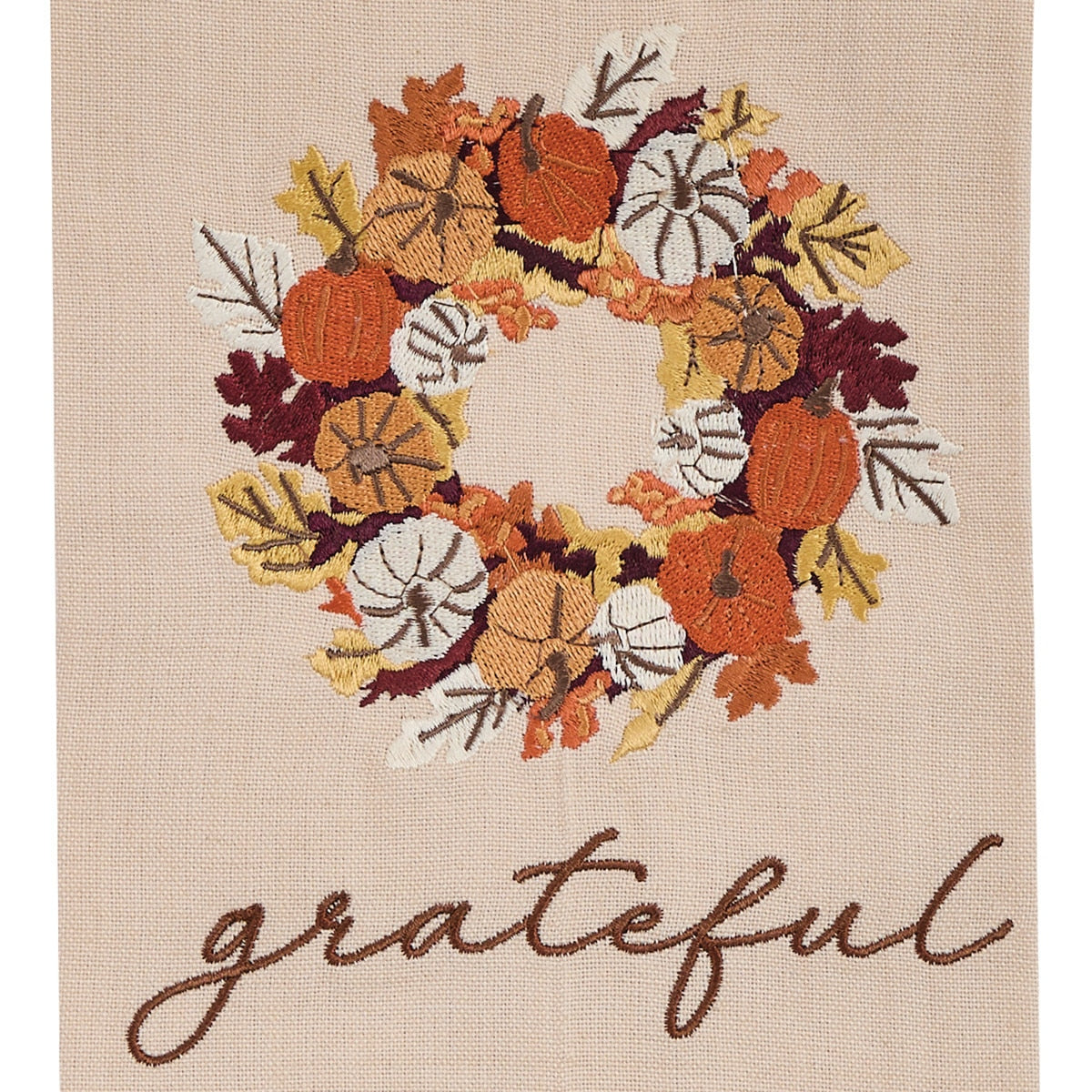 Park Designs Pumpkin Wreath Embroidered Dishtowel - Set of 6