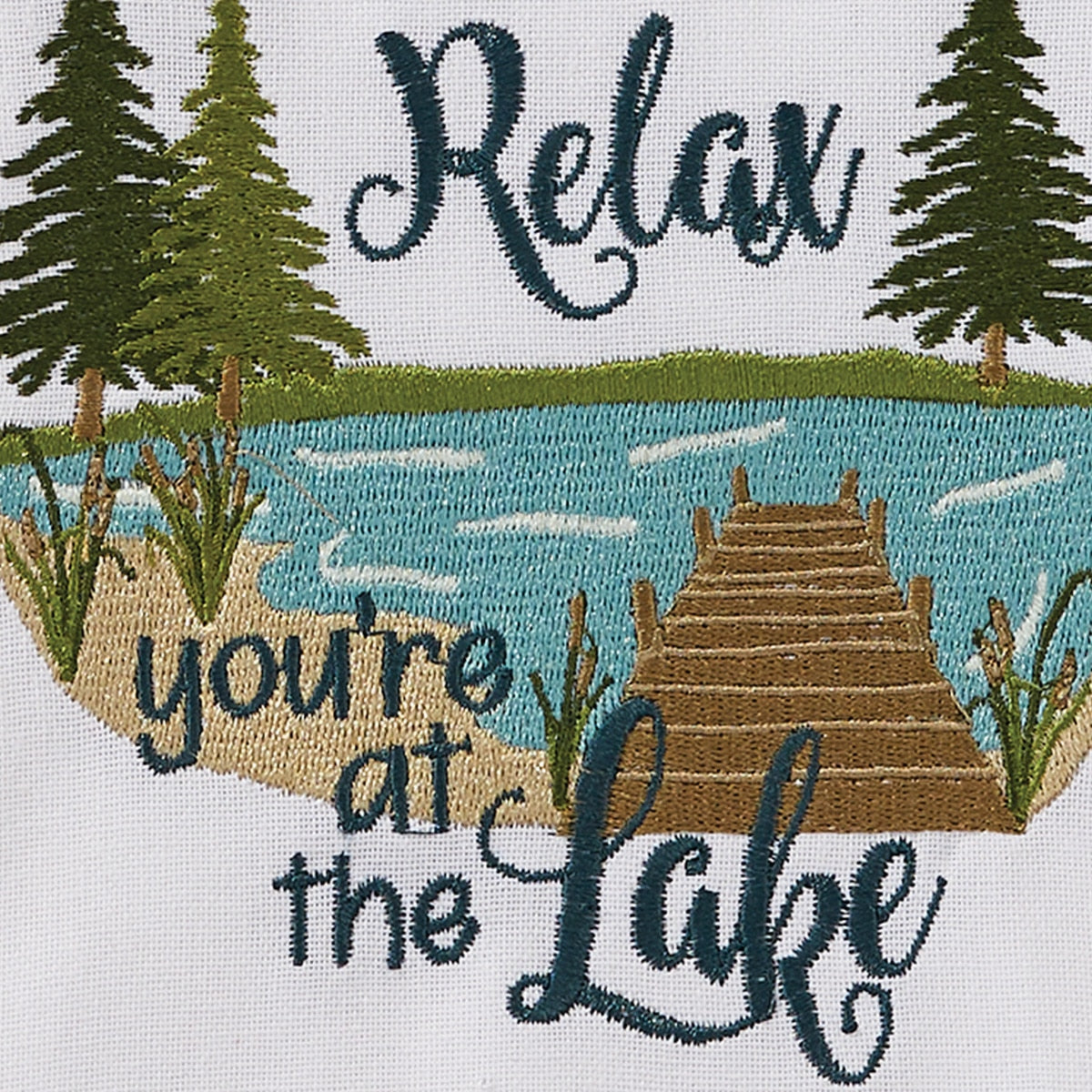 Park Designs Relax You're At The Lake Dishtowel - Set of 6
