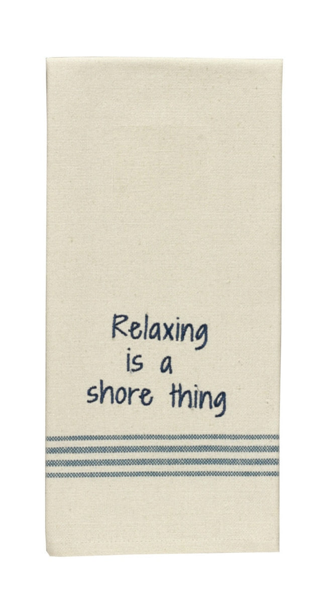 Park Designs Relaxing Is A Shore Thing Dishtowel - Set of 6
