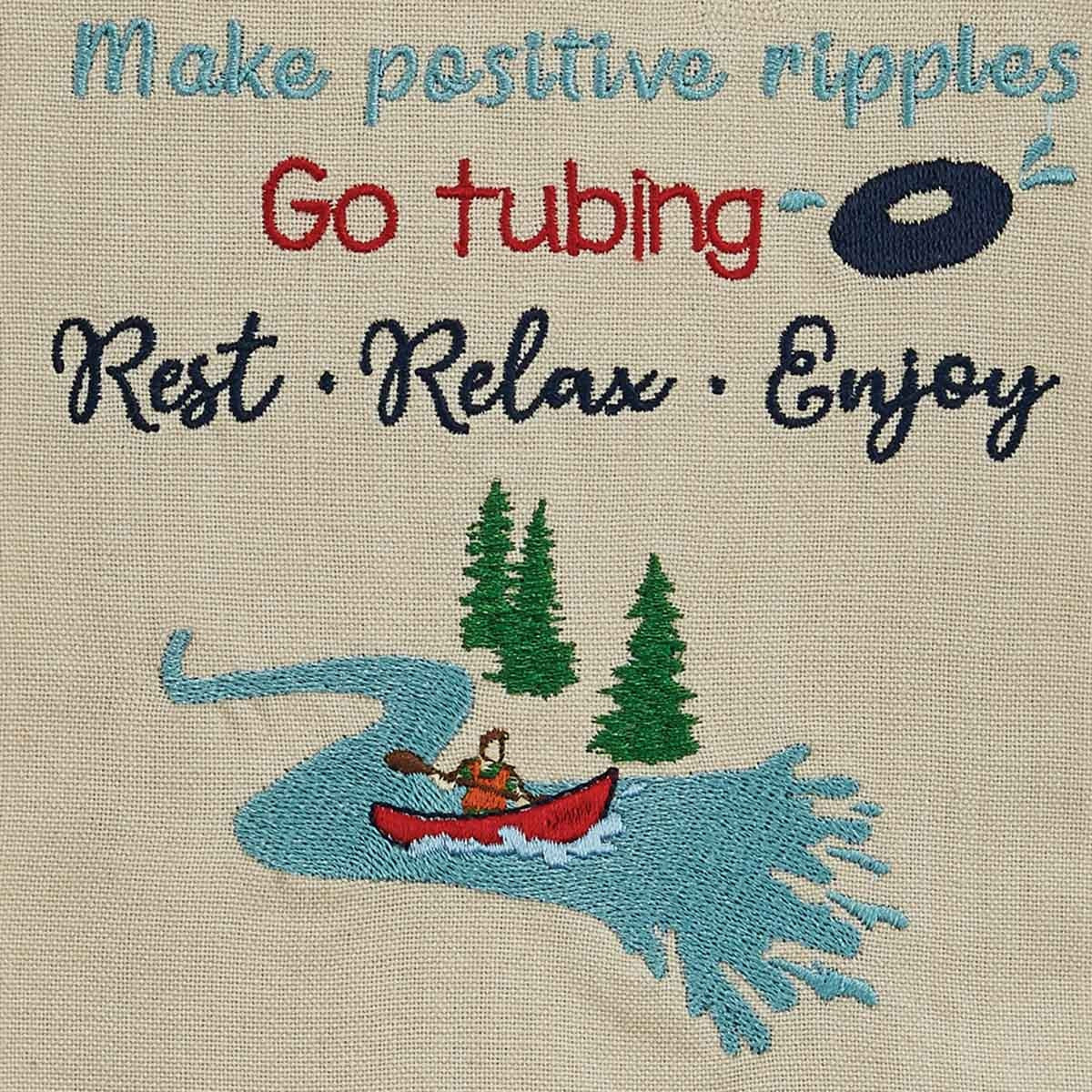 Park Designs River Rules Embroidered Dishtowel - Set of 2