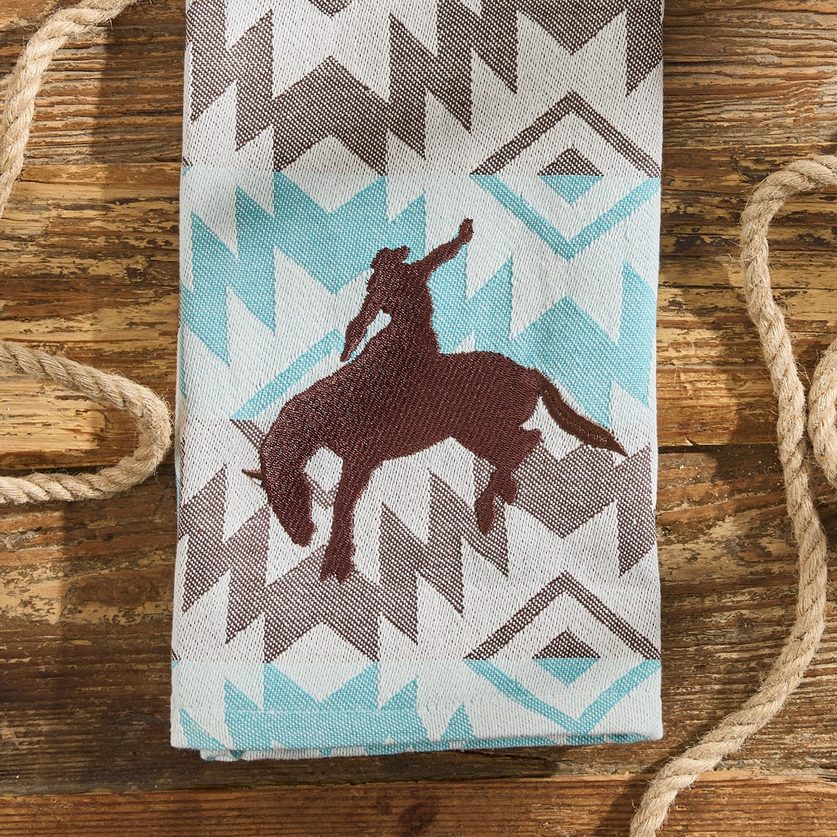 Park Designs Rodeo Embroidered Jacquard Dishtowel - Set of 12