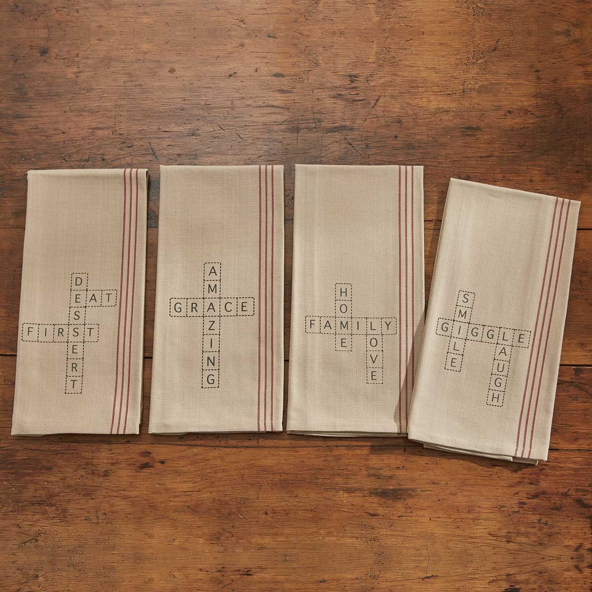 Park Designs Scramble Family Dishtowel - Set of 6