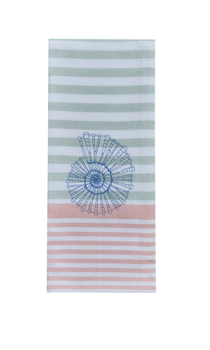 Park Designs Sea Life Embroidered Shell Dishtowel - Set of 2