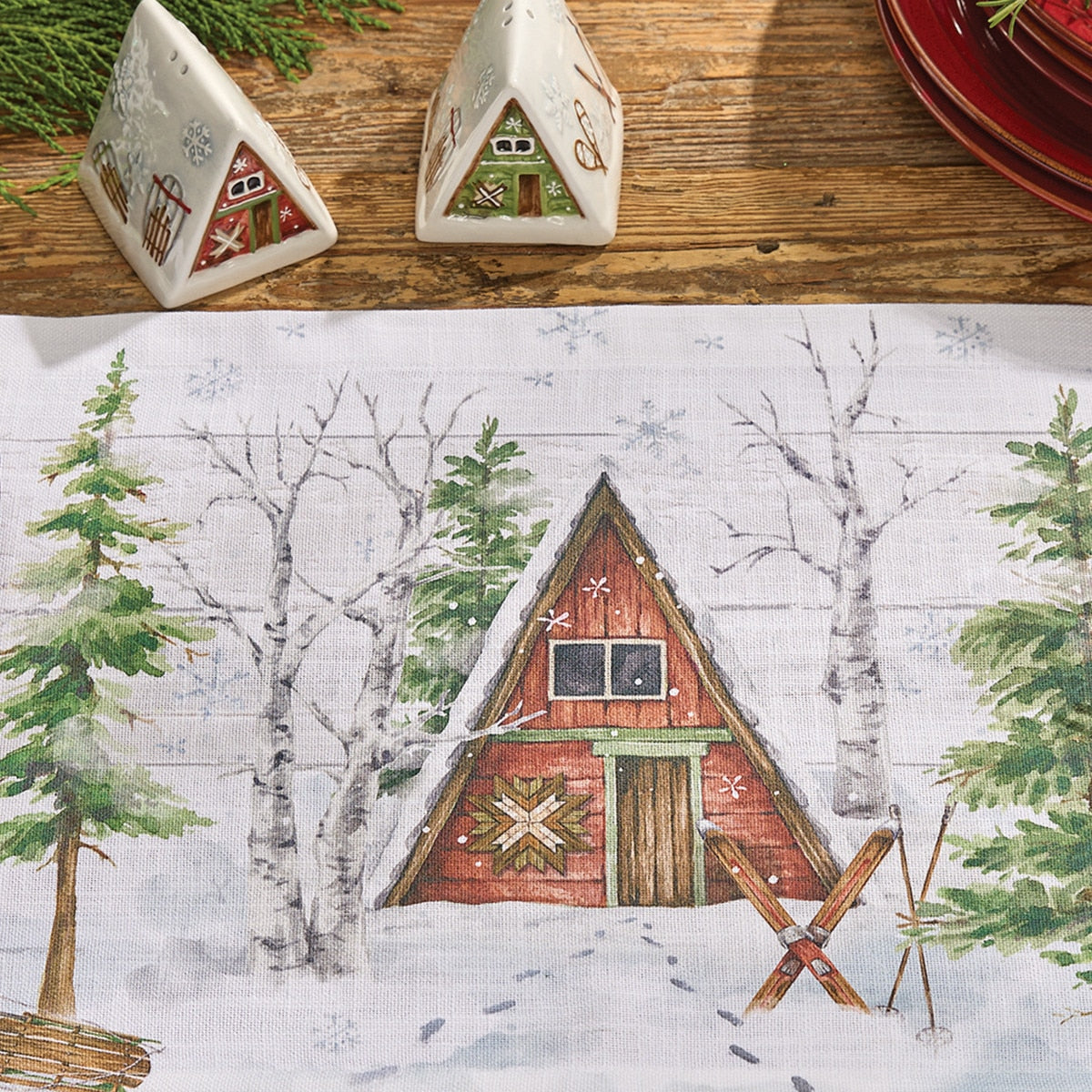 Park Designs Snowflake Lodge Placemat Cabin - Set of 12