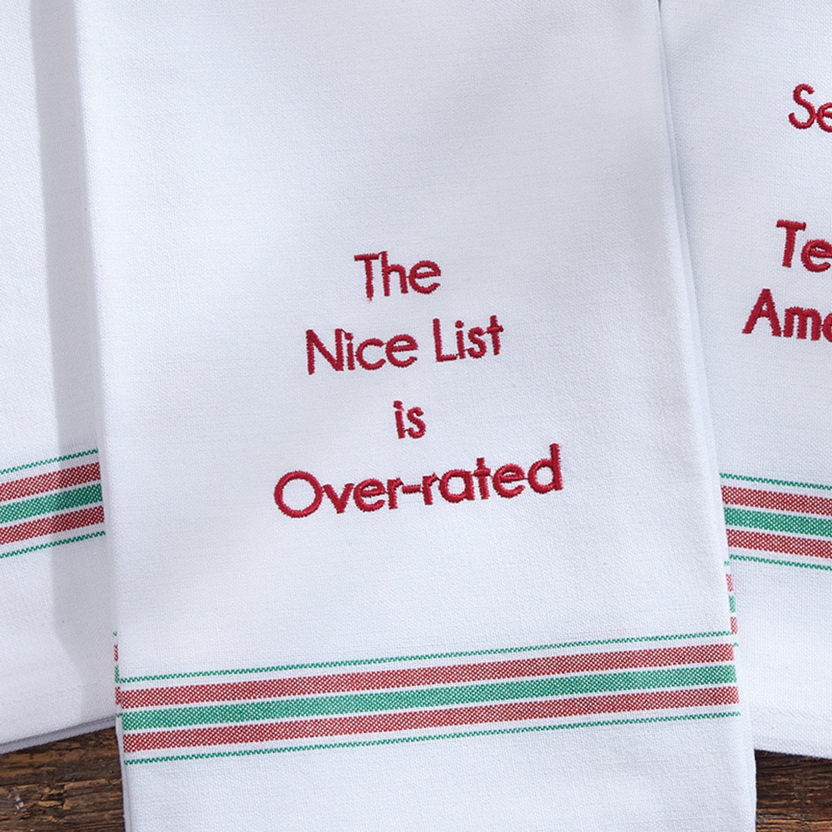 Park Designs The Nice List Is Over-Rated Dishtowel - Set of 6