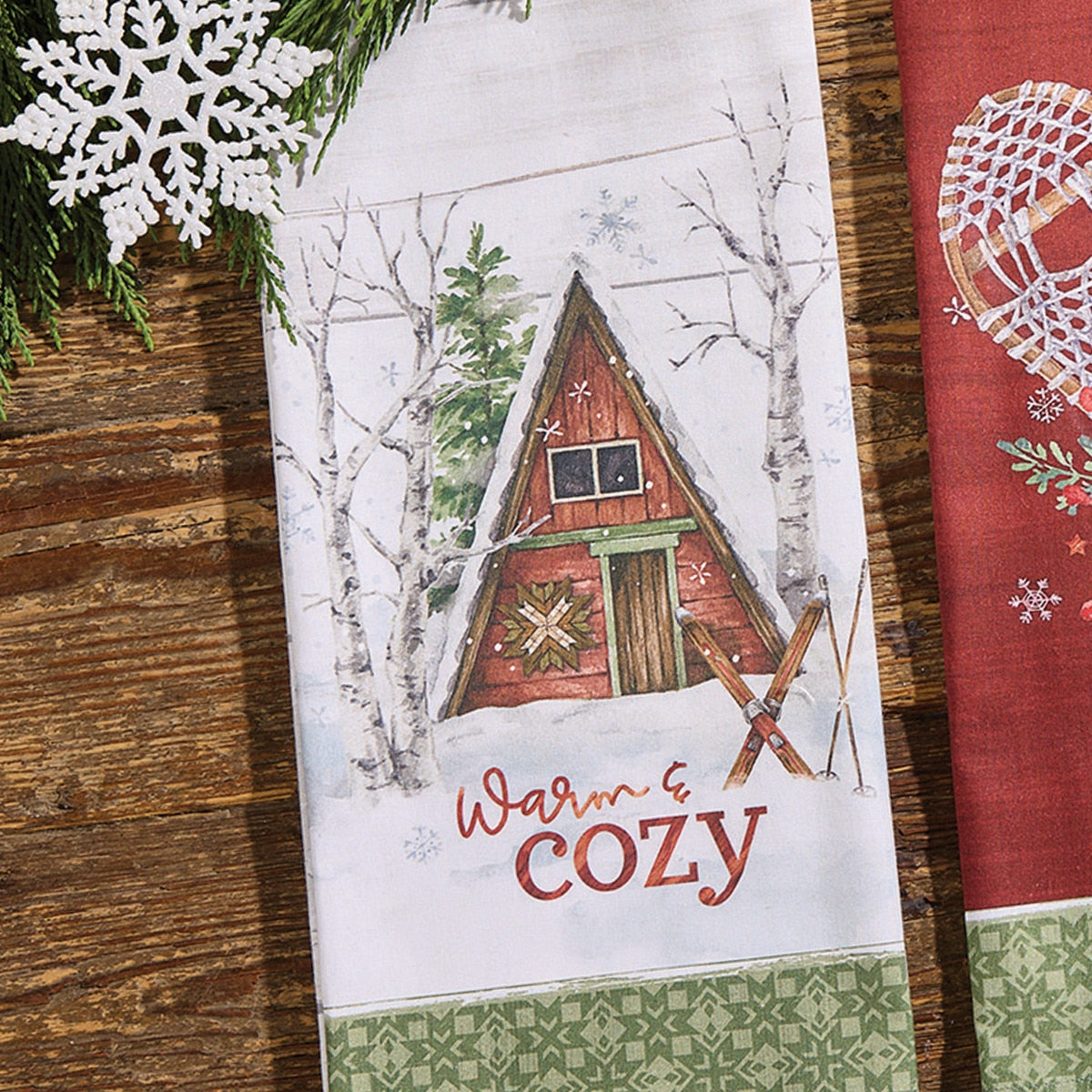Park Designs Warm And Cozy Printed Dishtowel - Set of 6