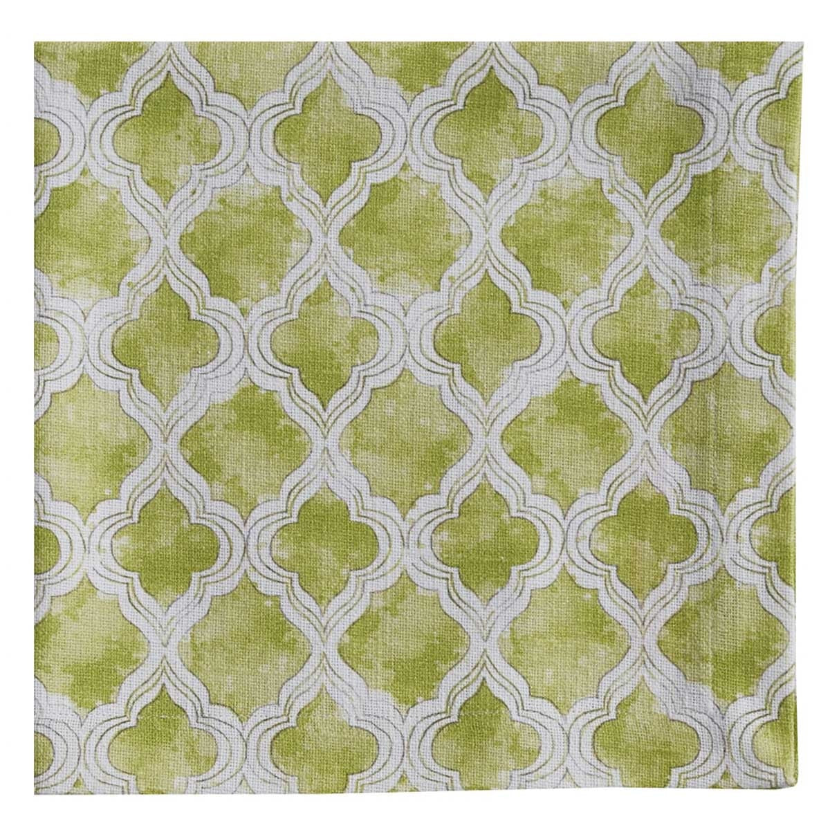 Park Designs Watercolor Geo Green Napkin - Set of 12