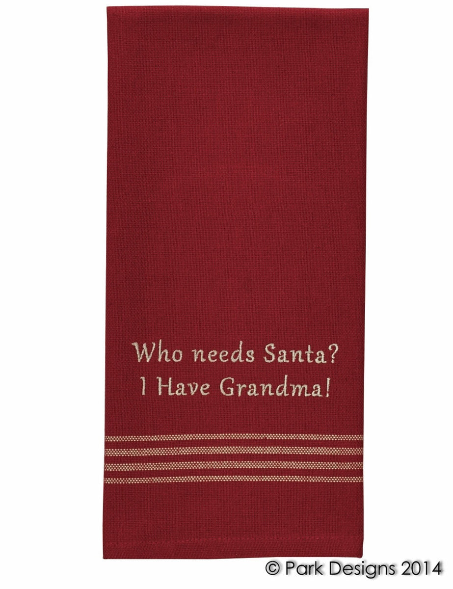 Park Designs Who Needs Santa? Dishtowel - Set of 3