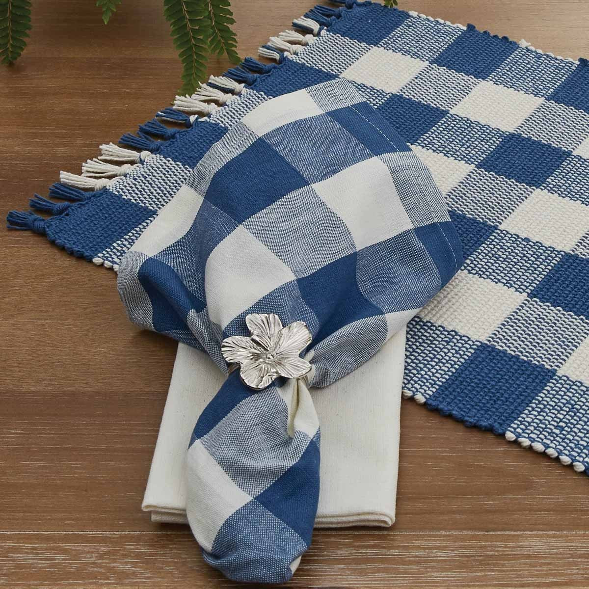 Park Designs Wicklow Check Napkin - China Blue - Set of 4